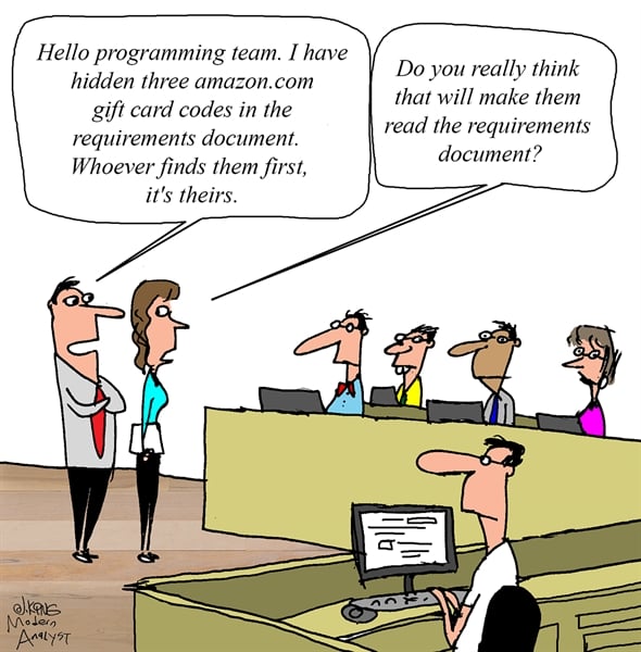 Humor - Cartoon: Read the Requirements Document